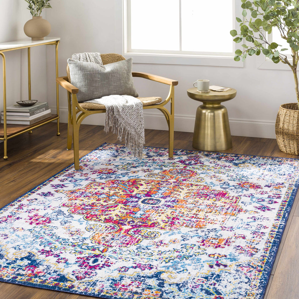 Hauteloom Mwingi MWI White Machine Made Polyester Rug