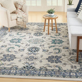 nourison nourison essentials nre05 ivory blue rug