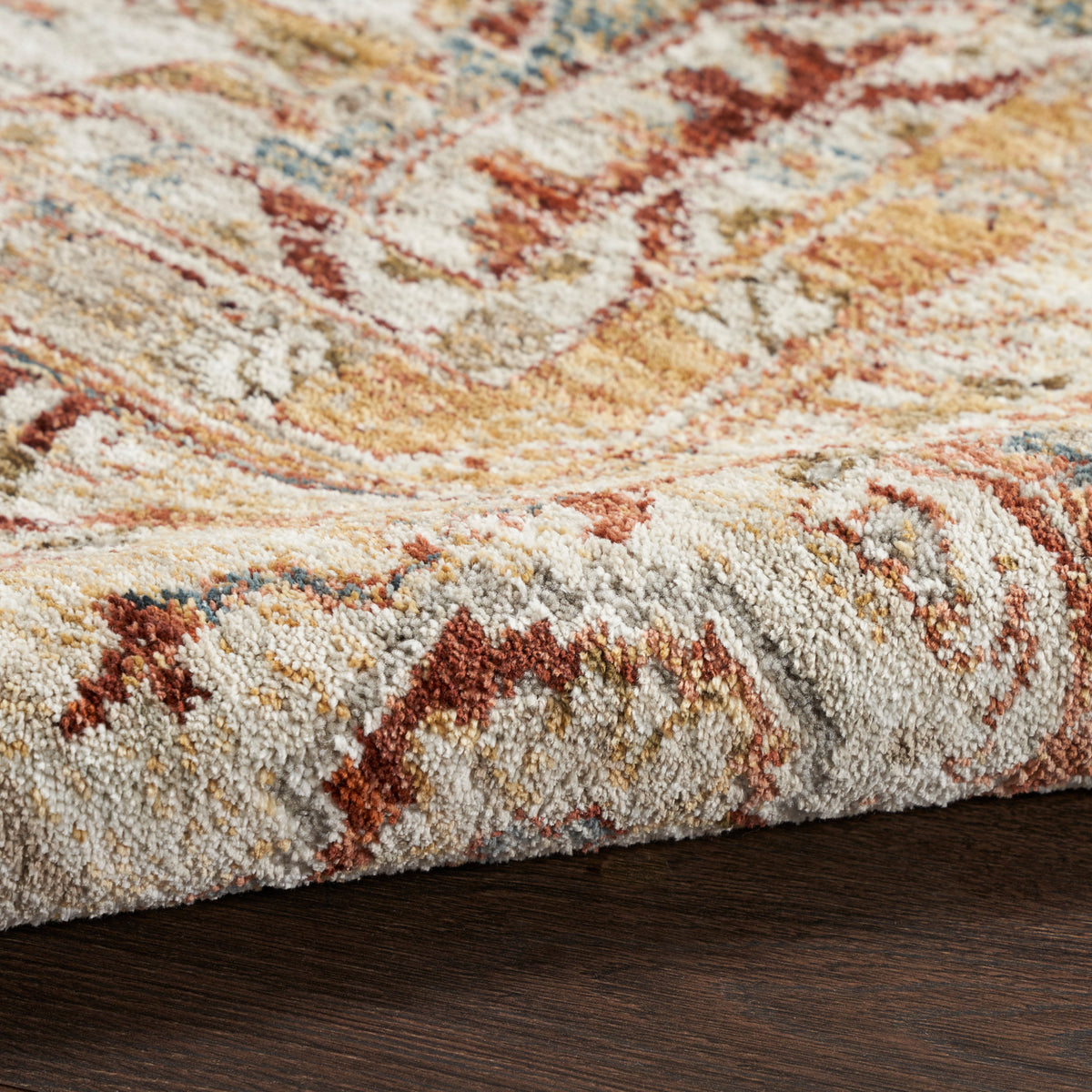 nourison sahar shr02 rust rug