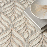 nourison aloha alh35 ivory grey rug