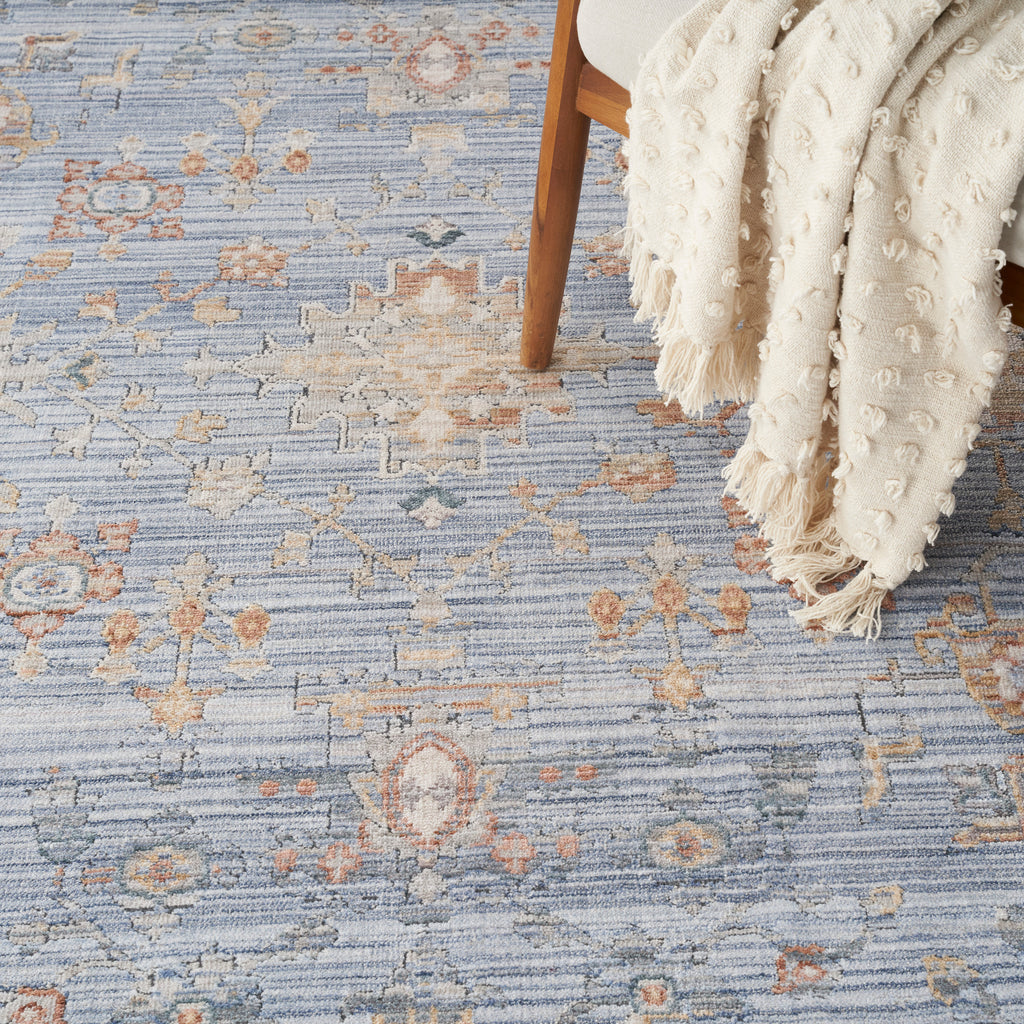 nourison elegant heirlooms elh02 blue ivory rug