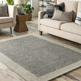 Hauteloom Boisbriand BOISB Black Hand Tufted Wool Rug