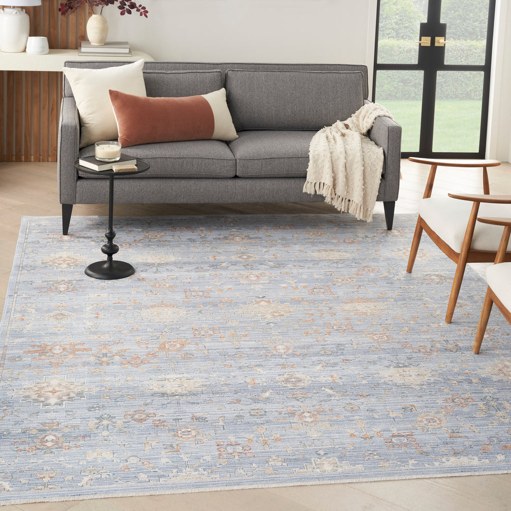 nourison elegant heirlooms elh02 blue ivory rug