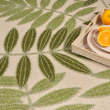 nourison aloha alh18 ivory green rug