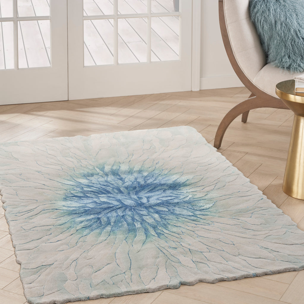 nourison prismatic prs39 blue rug