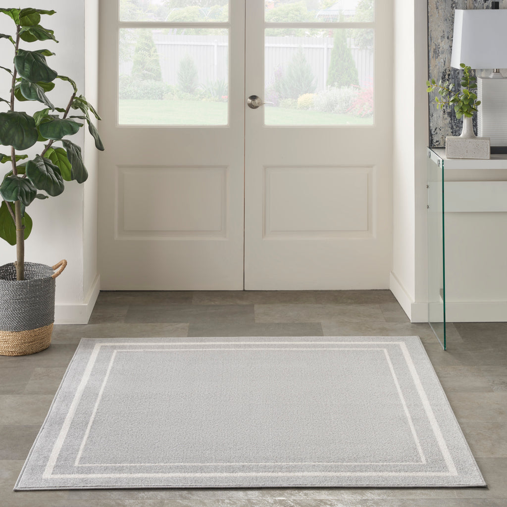 nourison nourison essentials nre02 grey ivory rug