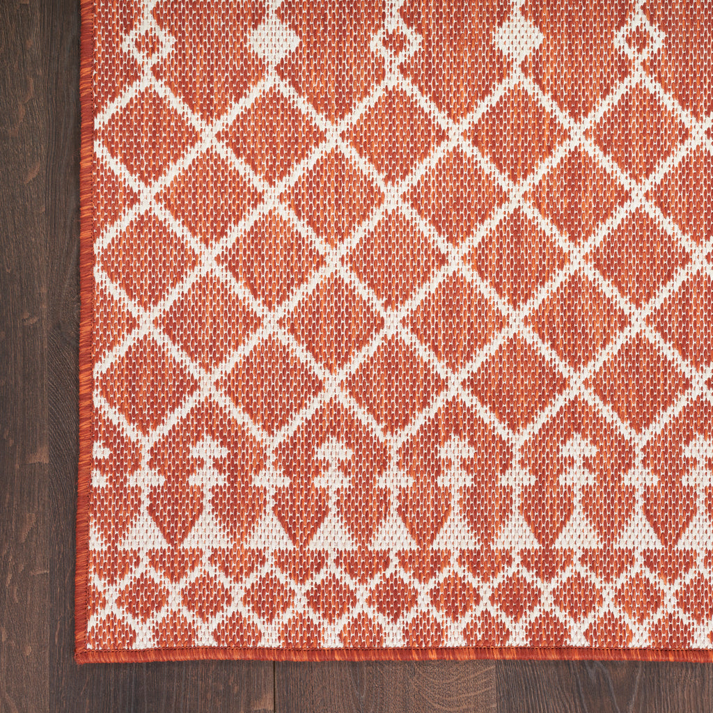 nourison positano pos02 terracotta rug