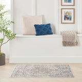 nourison astra machine washable asw12 silver grey rug