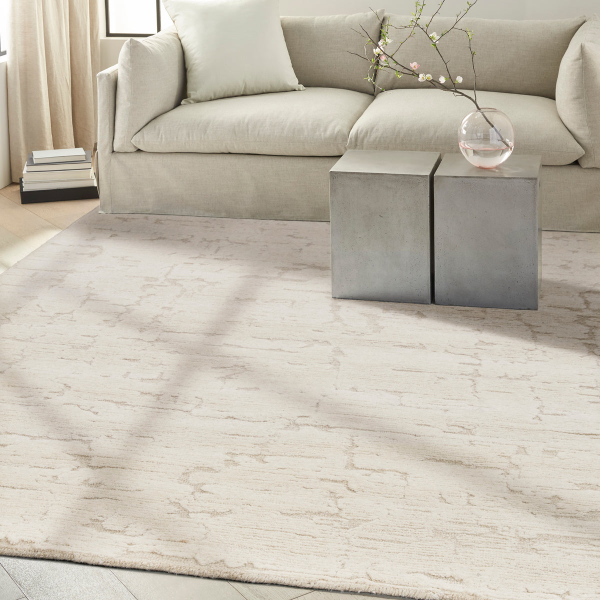 nourison ck009 sculptural scl01 ivory rug