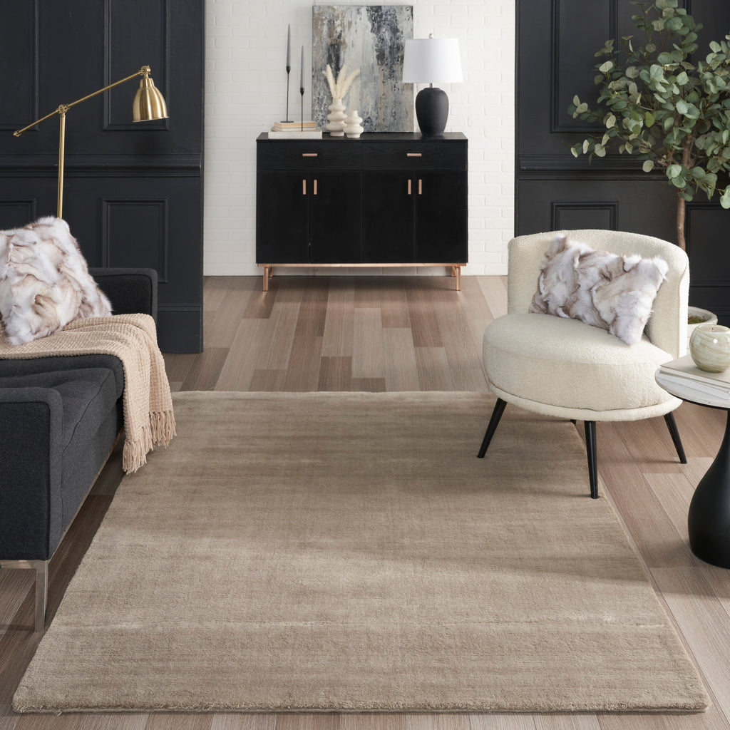 nourison plush cloud plc01 taupe rug