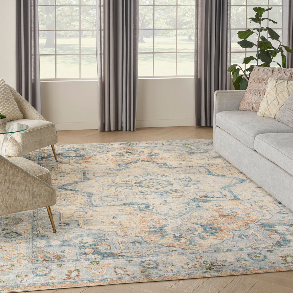 nourison astra machine washable asw12 beige blue rug