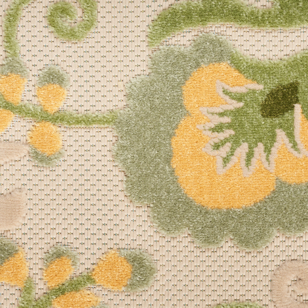 nourison aloha alh17 ivory green rug