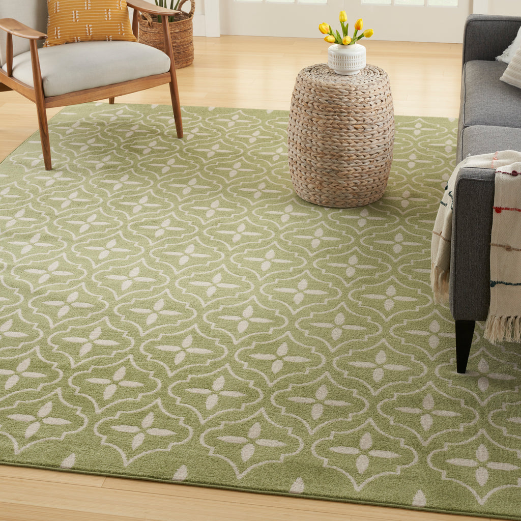 nourison nourison essentials nre04 green ivory rug