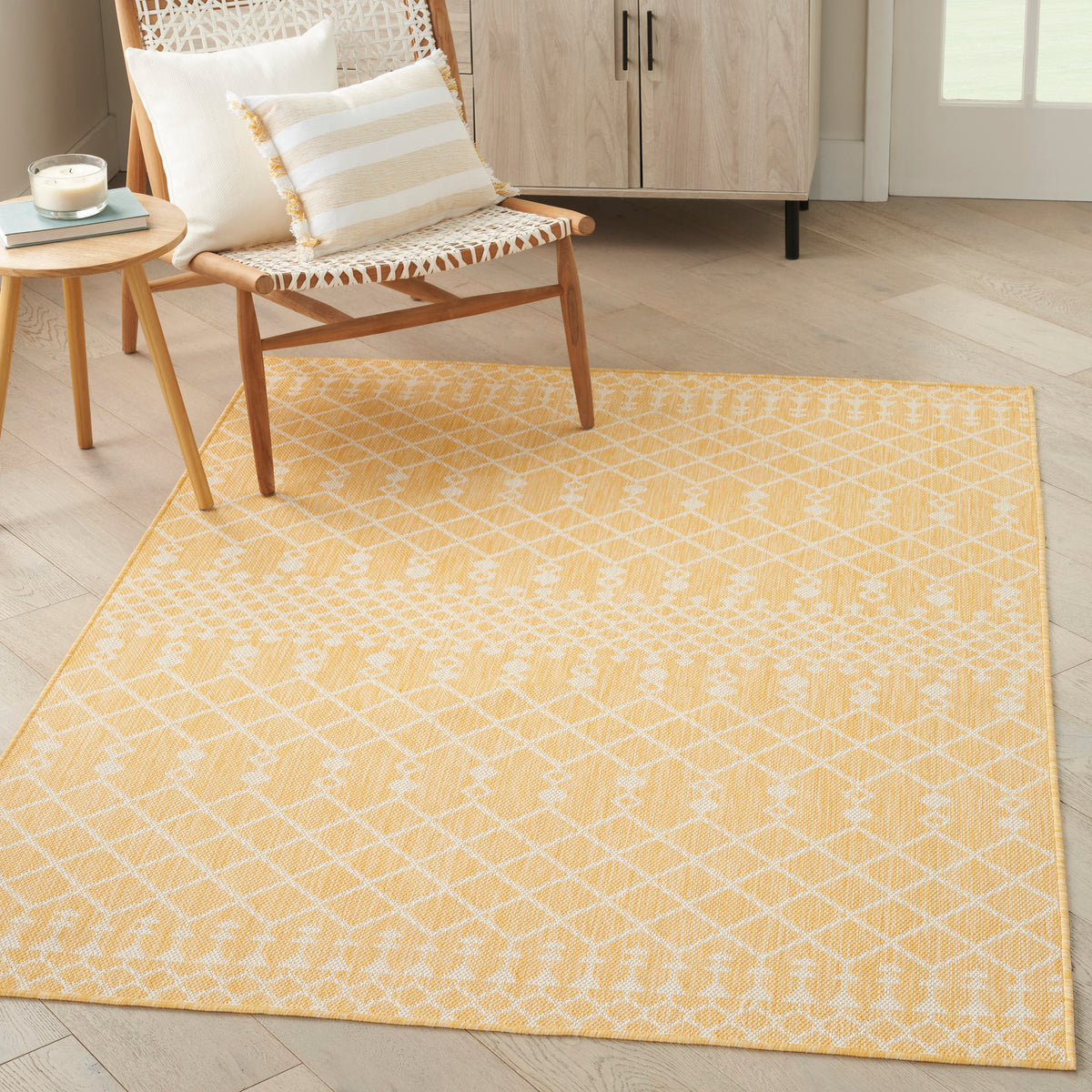nourison positano pos02 yellow rug