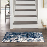 nourison grafix grf38 navy blue rug