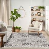 nourison garden oasis goa01 grey rug