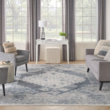 nourison astra machine washable asw11 blue ivory rug
