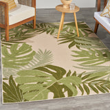 nourison aloha alh40 ivory green rug