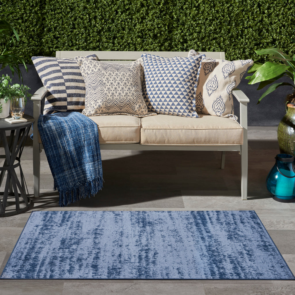 nourison nourison essentials nre03 denim rug