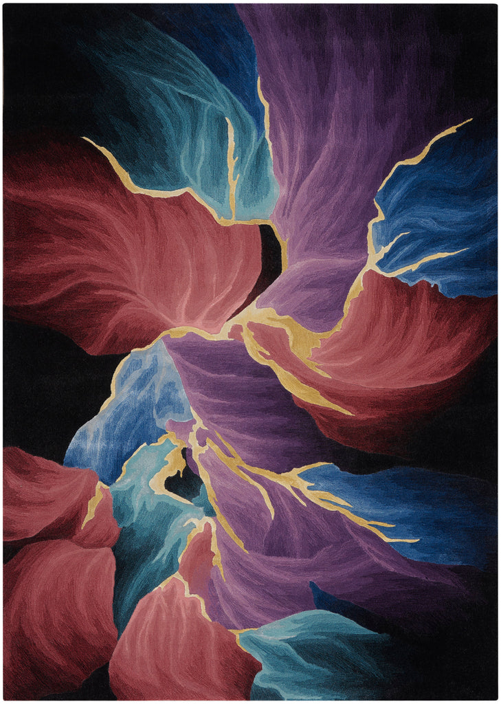 nourison prismatic prs34 black rug