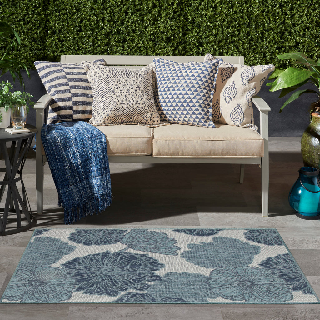 nourison garden oasis goa04 blue rug