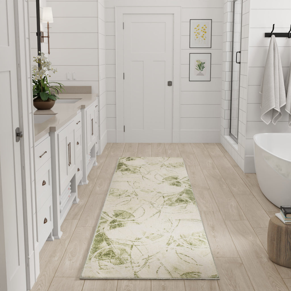 nourison astra machine washable asw14 beige green rug