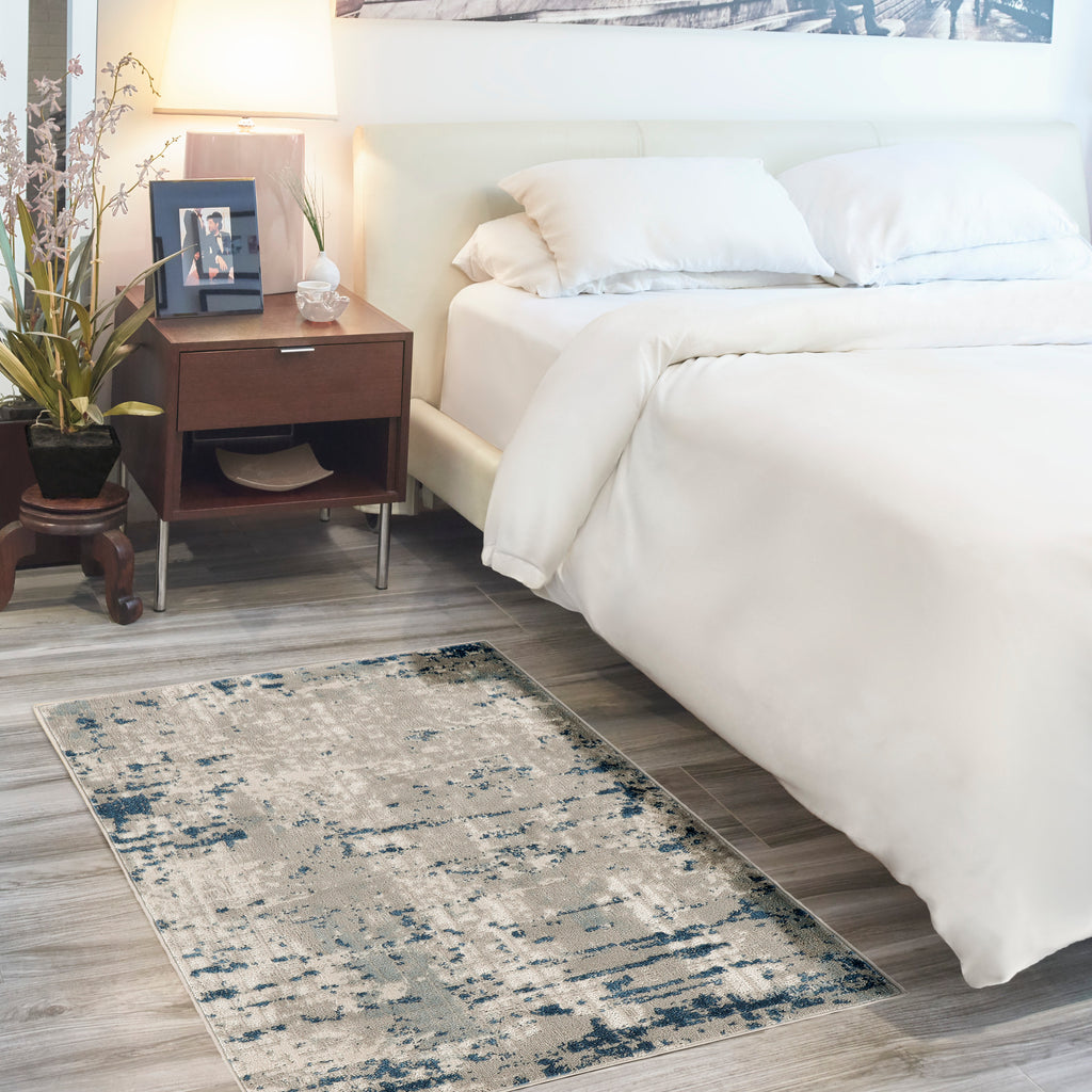 nourison quarry qua01 ivory grey blue rug