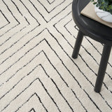 nourison modern comfort mnc01 ivory black rug
