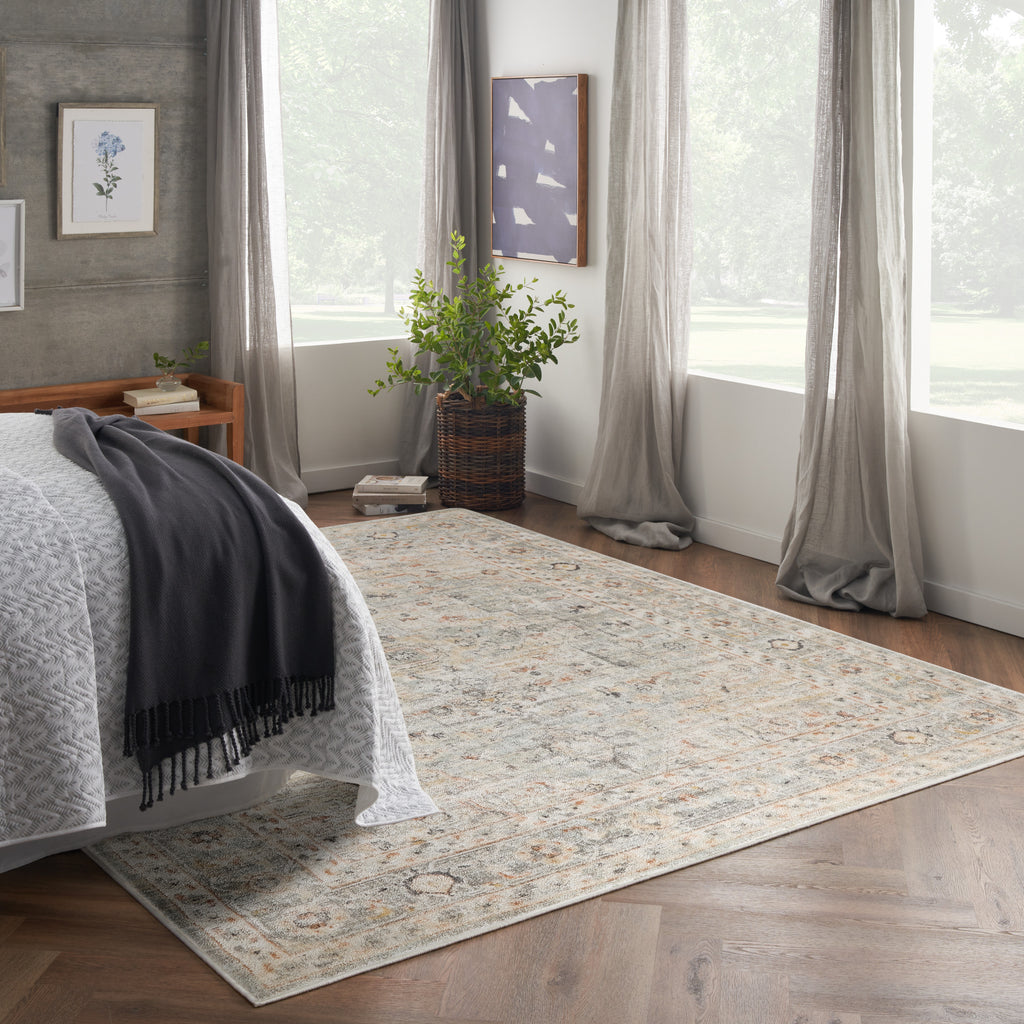 nourison oushak home ous02 light grey rug