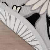 nourison aloha alh33 black white rug