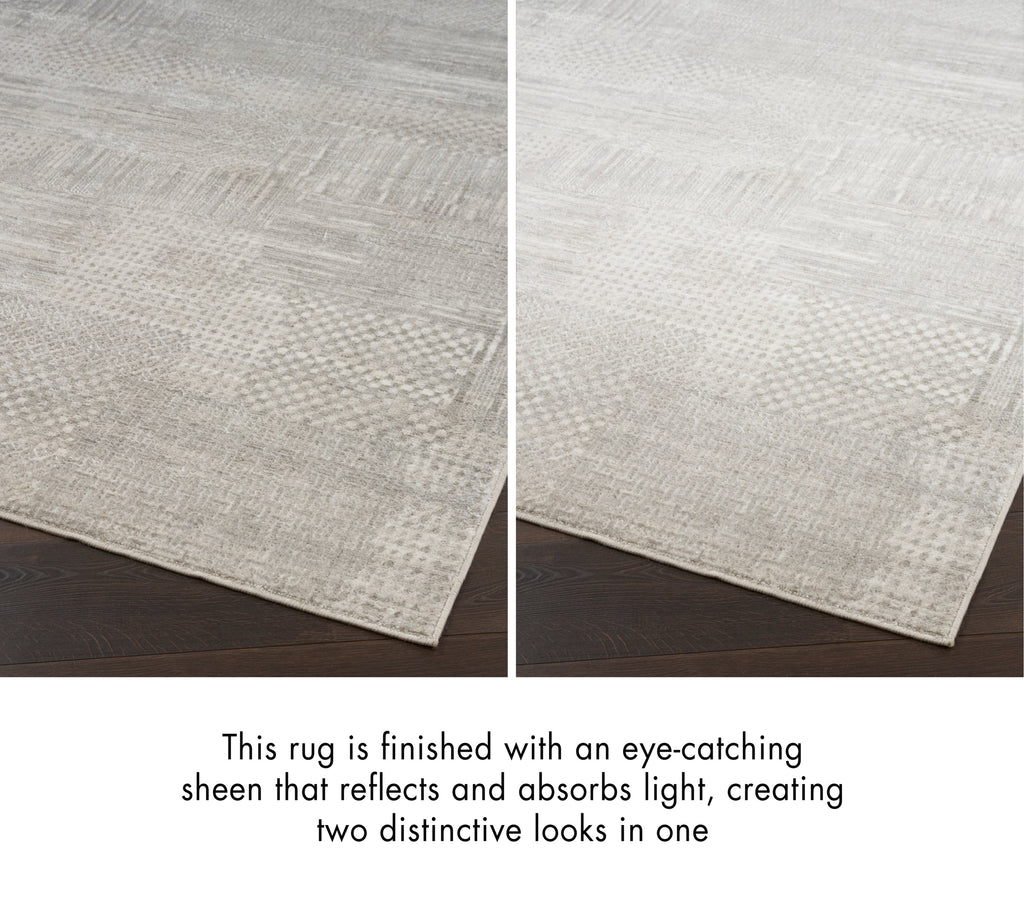 nourison glitz glz09 silver grey rug