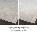 nourison glitz glz09 silver grey rug