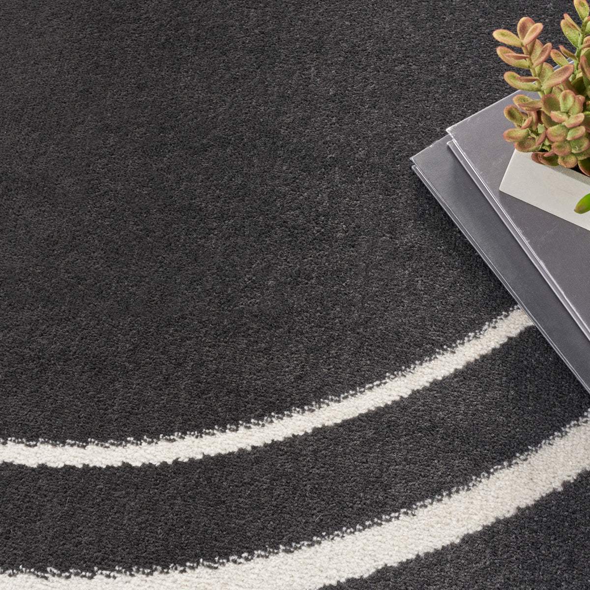 nourison nourison essentials nre02 black ivory rug