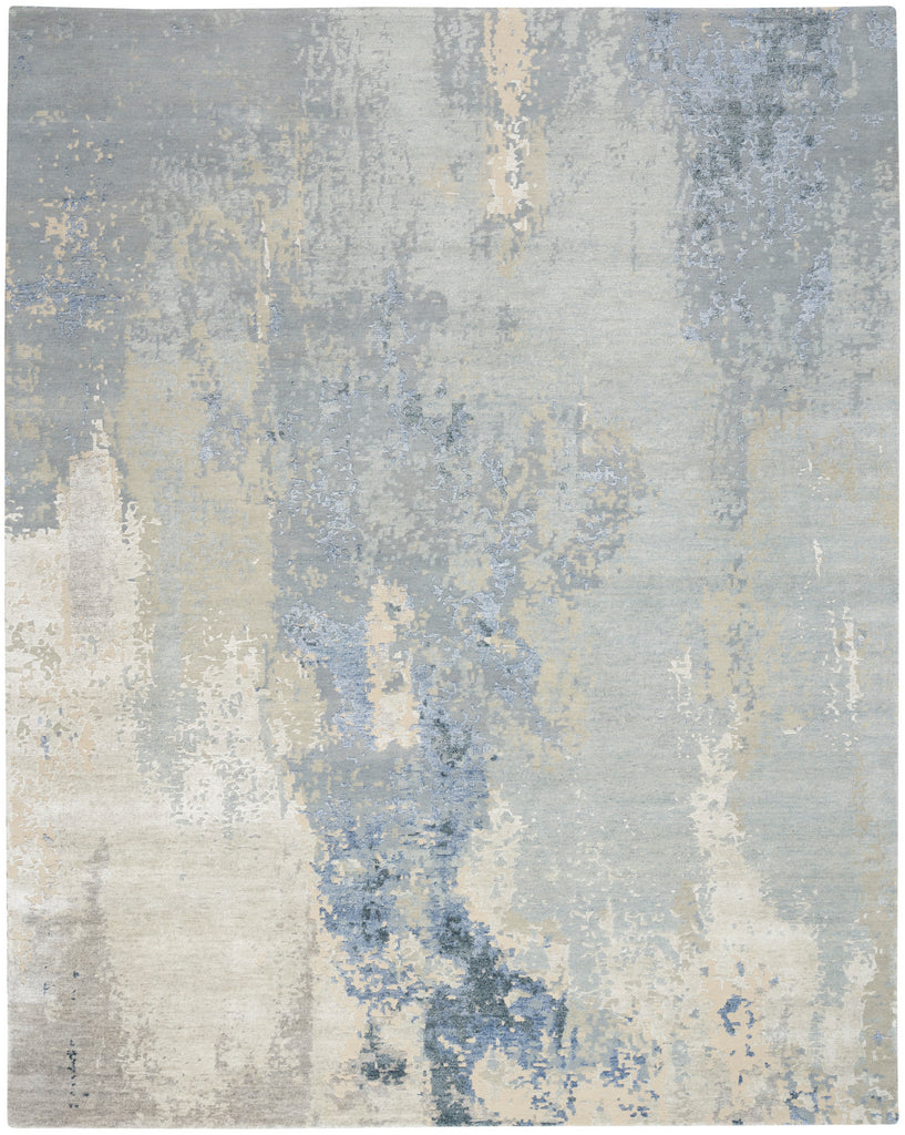 nourison silk shadows sha21 blue sky rug