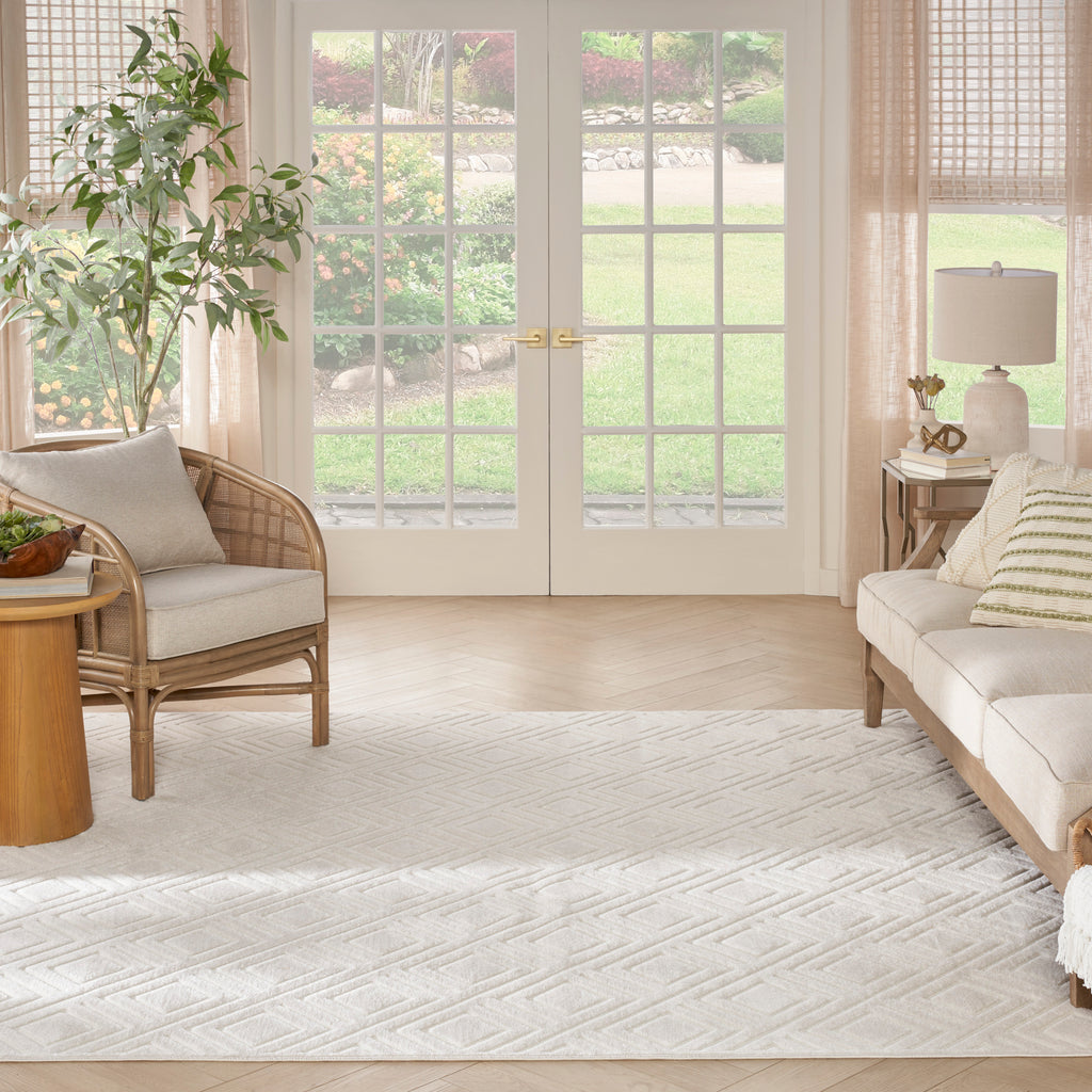 nourison care free caf03 ivory rug