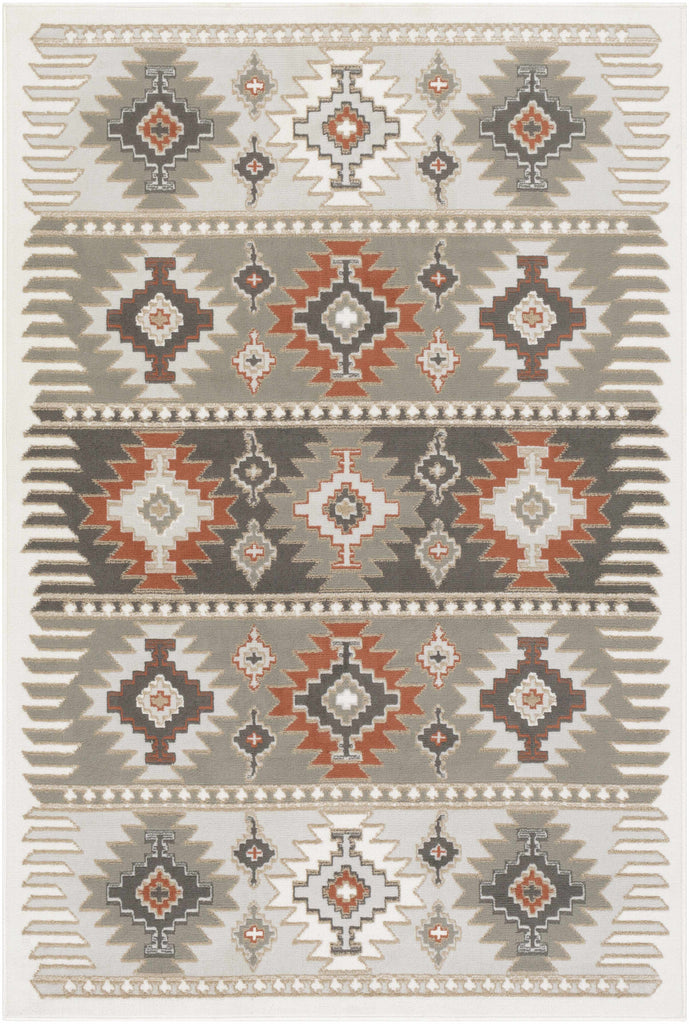 Hauteloom Newsoms NEWSO Silver Gray Machine Made Polypropylene Rug