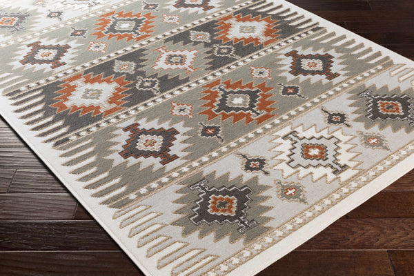Hauteloom Newsoms NEWSO Silver Gray Machine Made Polypropylene Rug