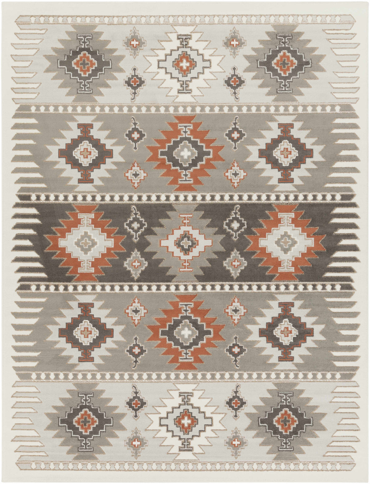 Hauteloom Newsoms NEWSO Silver Gray Machine Made Polypropylene Rug