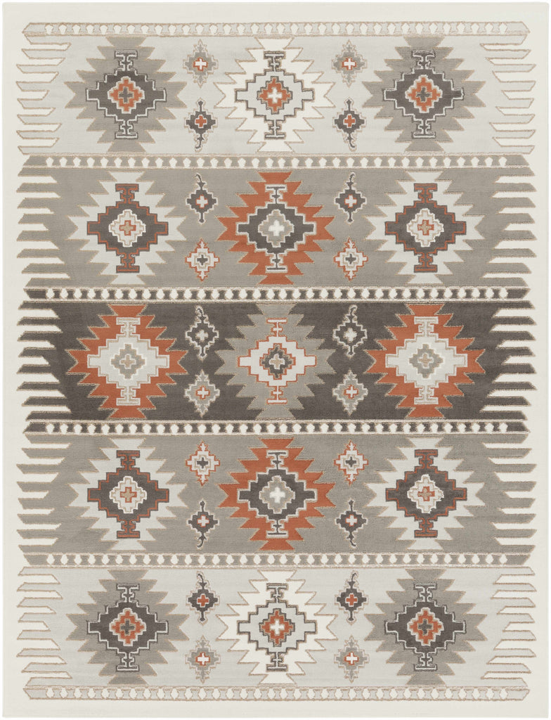 Hauteloom Newsoms NEWSO Silver Gray Machine Made Polypropylene Rug