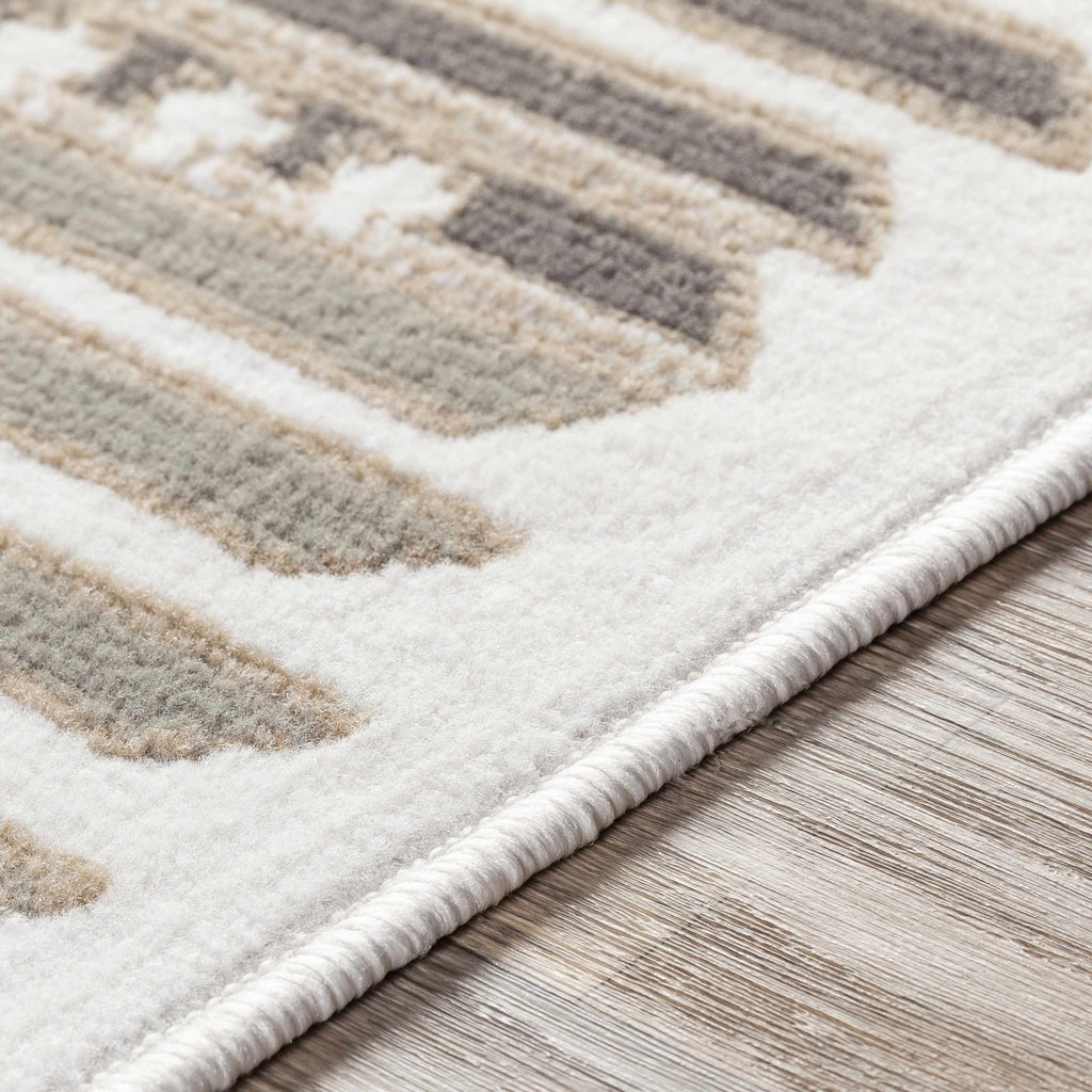 Hauteloom Newsoms NEWSO Silver Gray Machine Made Polypropylene Rug