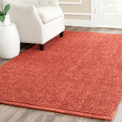 safavieh clearance natural fiber solid nf447c rust rug