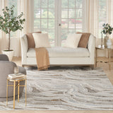 nourison glitz glz22 grey gold rug