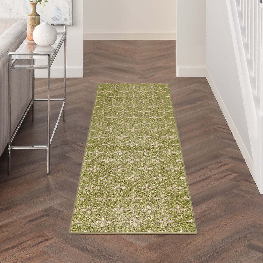 nourison nourison essentials nre04 green ivory rug
