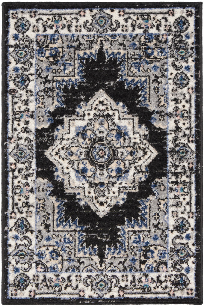 nourison passion psn03 black ivory rug
