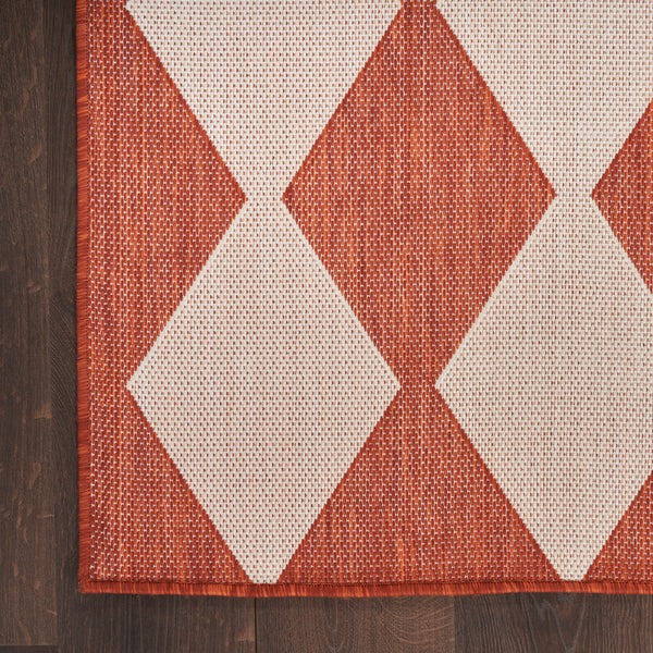 nourison positano pos04 terracotta rug