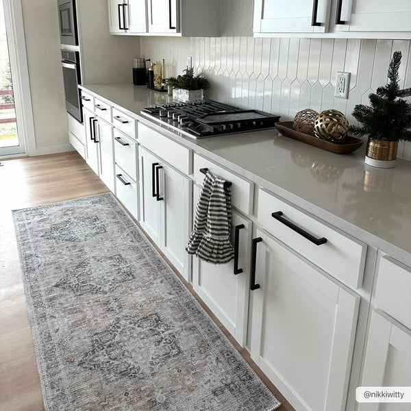 Hauteloom Fatih FATI Beige Machine Made Chenille-Polyester Rug