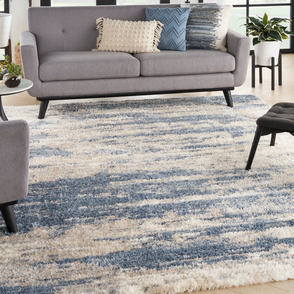 nourison dreamy shag drs10 light blue grey rug