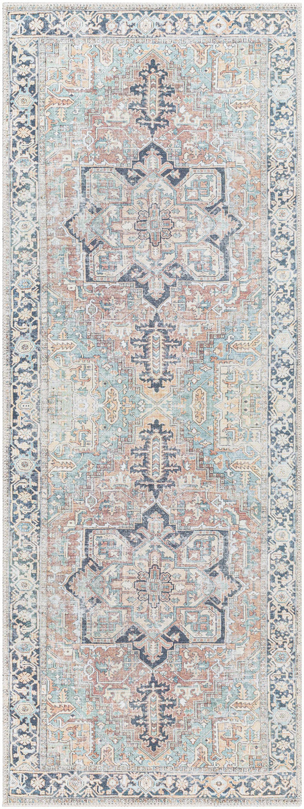 Hauteloom Nisa NISA Brick Red Machine Made Polyester Rug