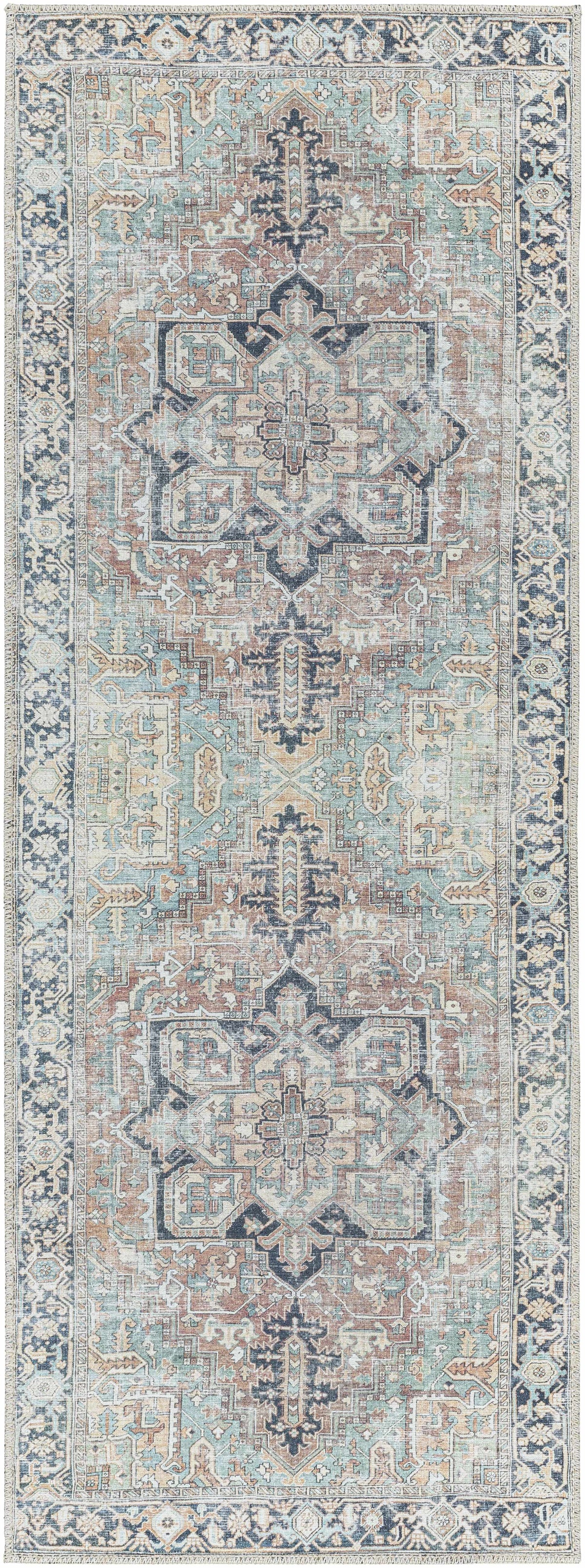 Hauteloom Nisa NISA Brick Red Machine Made Polyester Rug