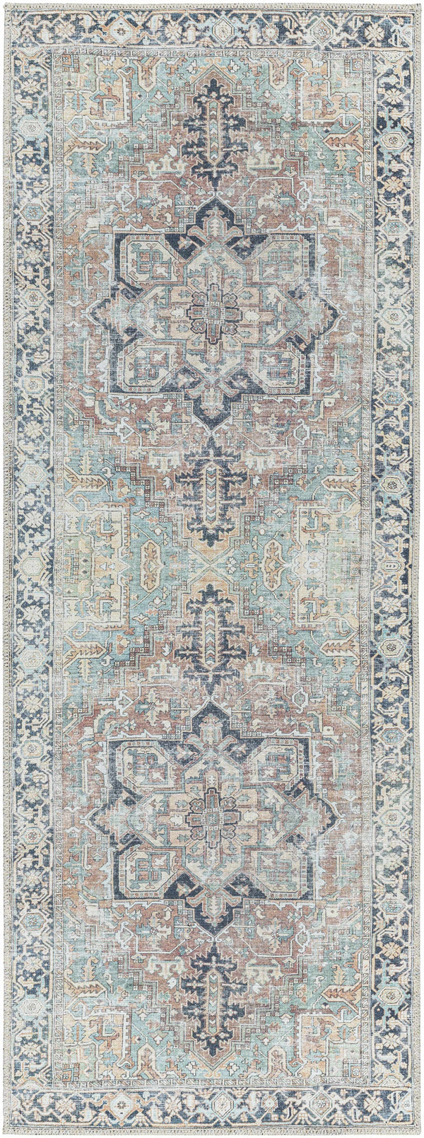 Hauteloom Nisa NISA Brick Red Machine Made Polyester Rug